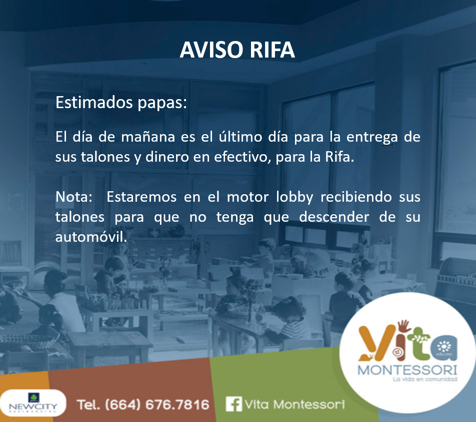 AVISO RIFA 19 FEB