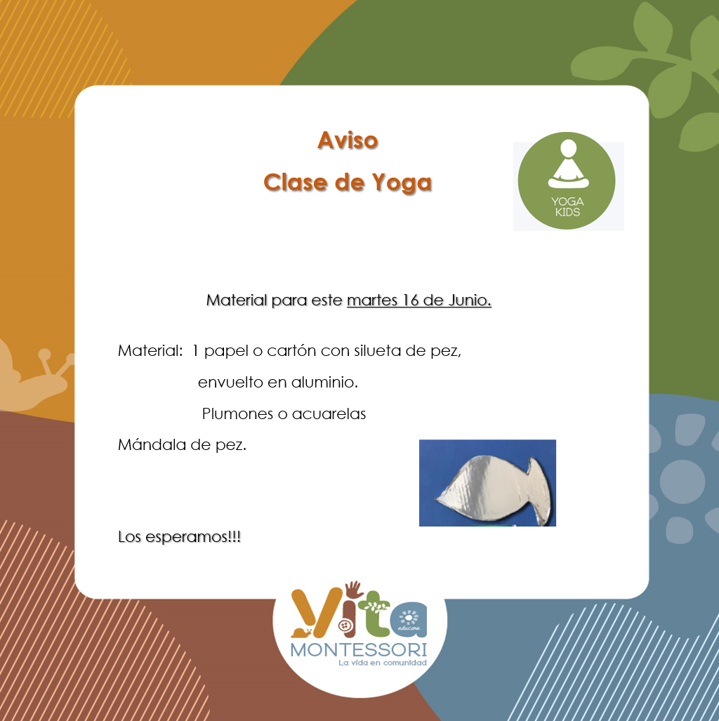 AVISO YOGA 16 Junio