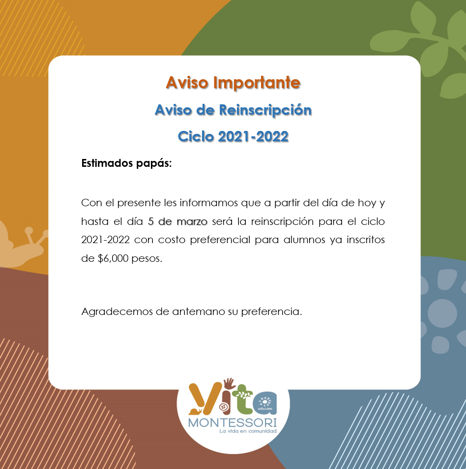 aviso web reinscripciones